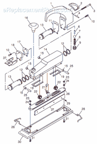 Page A Diagram and Parts List for CP768 T022206 Chicago Pneumatic Sander